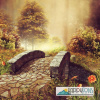 Фотофон виниловый "Лесной мостик"